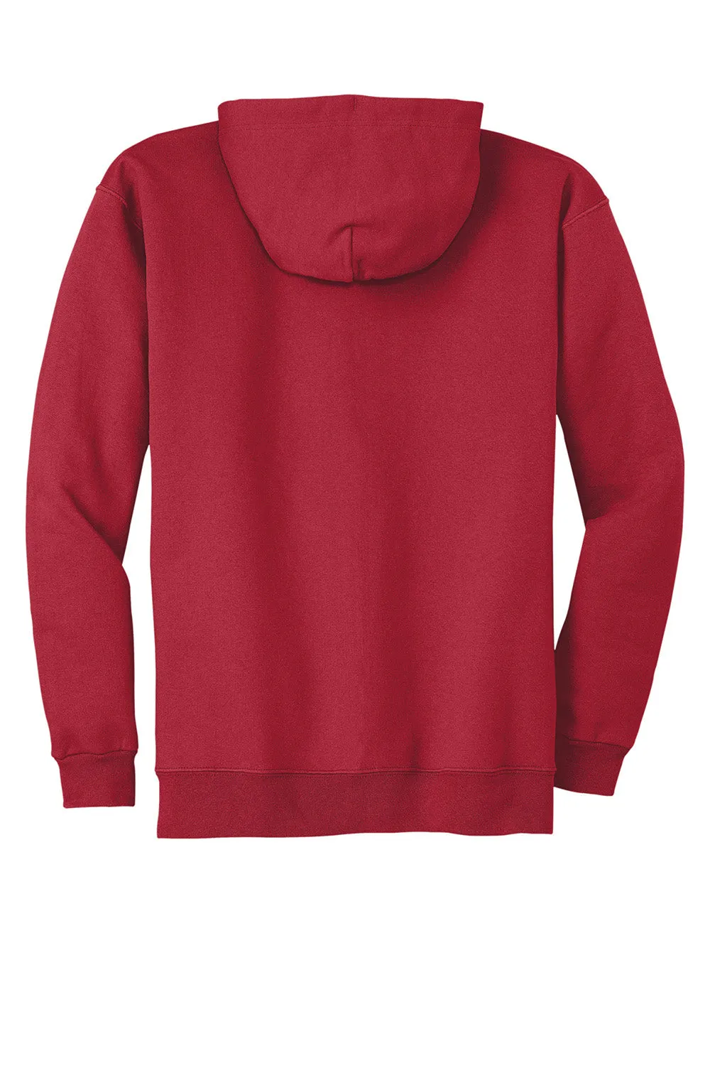 Hanes Mens Ultimate Cotton PrintPro XP Pill Resistant Full Zip Hooded Sweatshirt Hoodie w/ Pockets - Deep Red