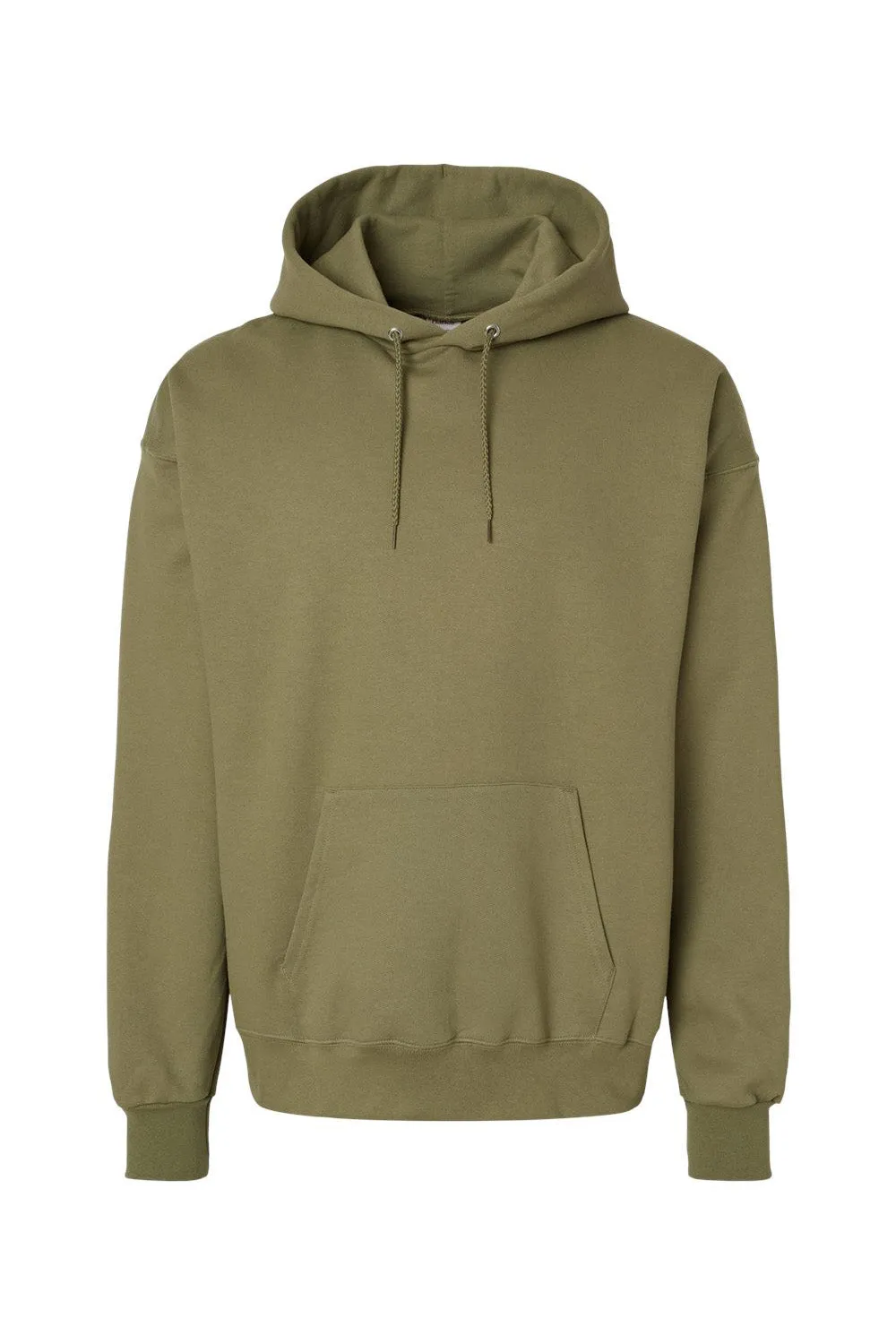 Hanes Mens Ultimate Cotton PrintPro XP Pill Resistant Hooded Sweatshirt Hoodie w/ Pouch Pocket - Oregano