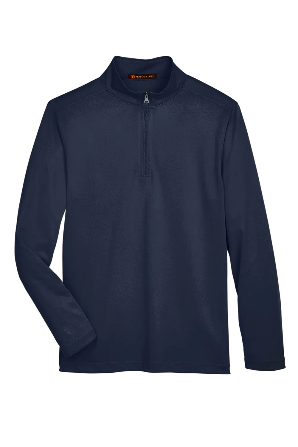 Harriton Mens Advantage Performance Moisture Wicking 1/4 Zip Sweatshirt - Dark Navy Blue