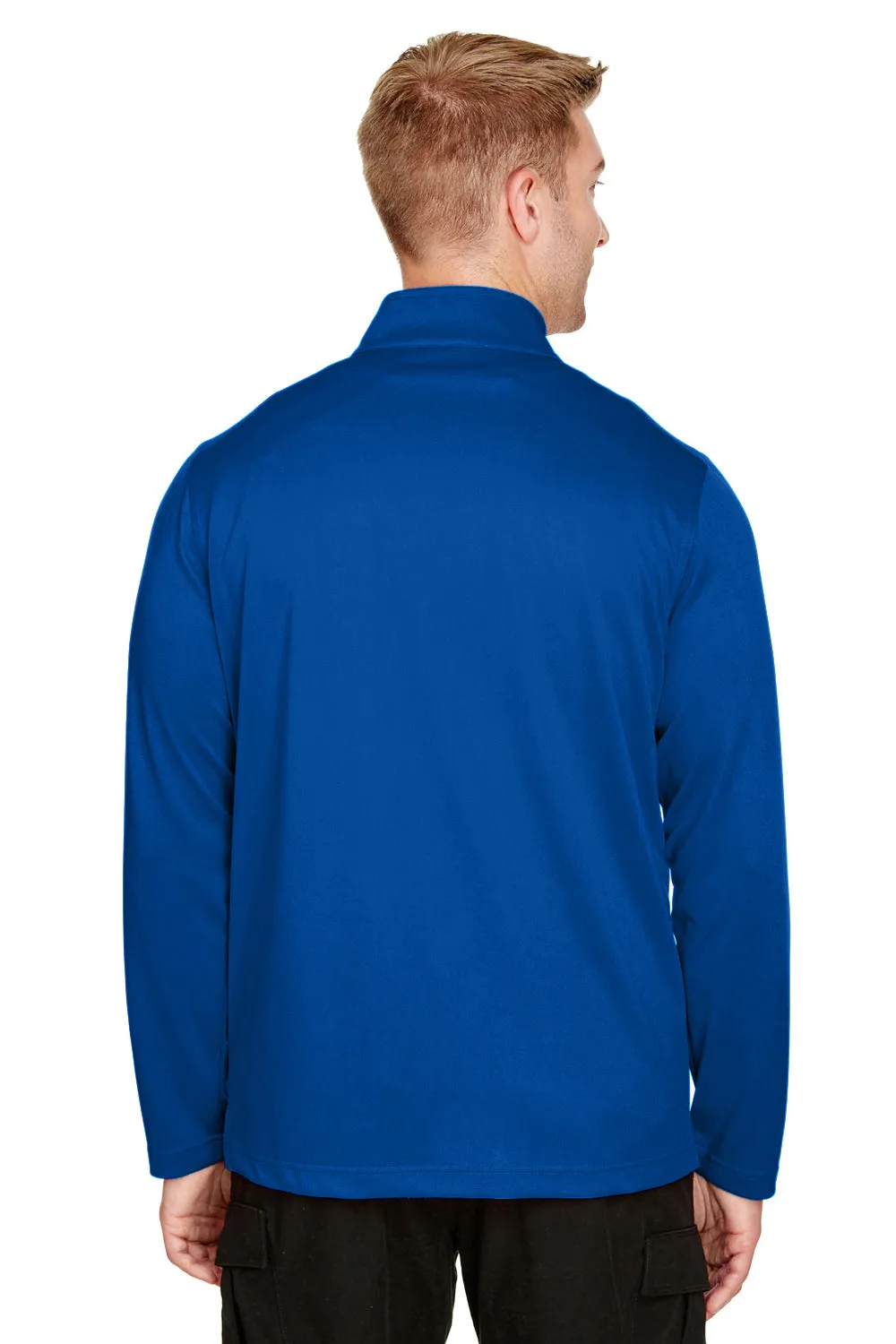 Harriton Mens Advantage Performance Moisture Wicking 1/4 Zip Sweatshirt - True Royal Blue