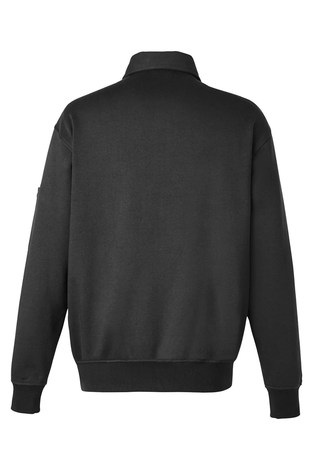 Harriton Mens Climabloc Water Resistant 1/4 Zip Sweatshirt w/ Pocket - Black
