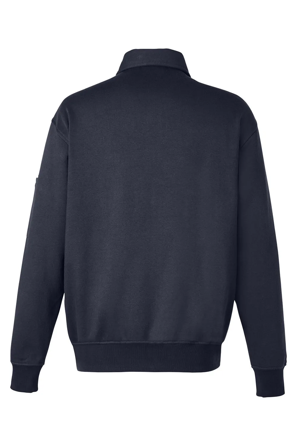 Harriton Mens Climabloc Water Resistant 1/4 Zip Sweatshirt w/ Pocket - Dark Navy Blue