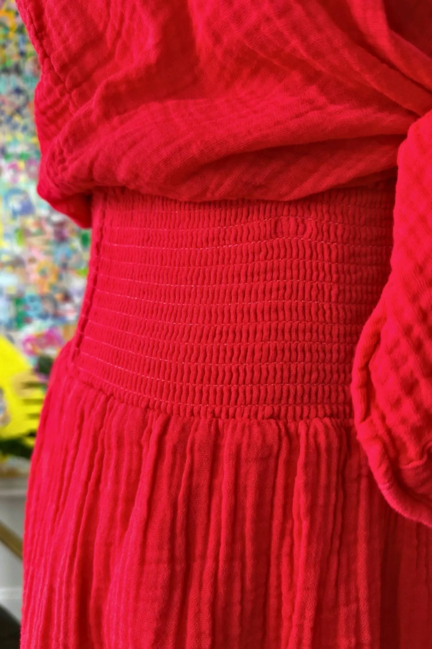 Havana Smocked Gauze Skirt In Tamale