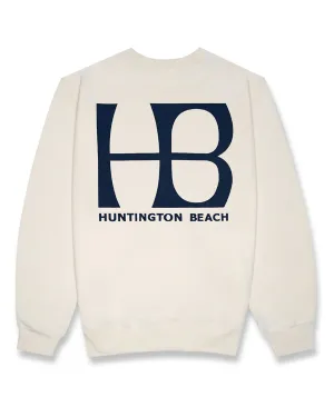 HB City Logo 2 Crewneck Sweatshirt - Bone