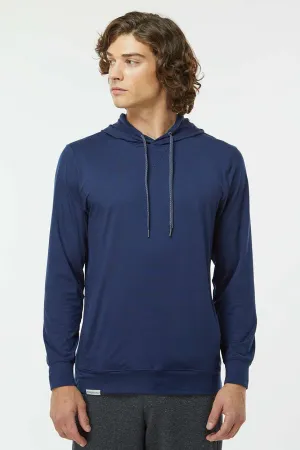 Holloway Mens Eco Revive Ventura Moisture Wicking Hooded Sweatshirt Hoodie - Navy Blue
