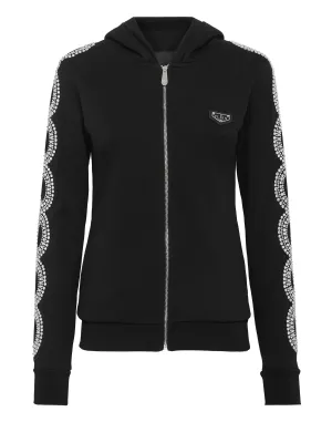 Hoodie sweatshirt Full Zip Crystal Cable