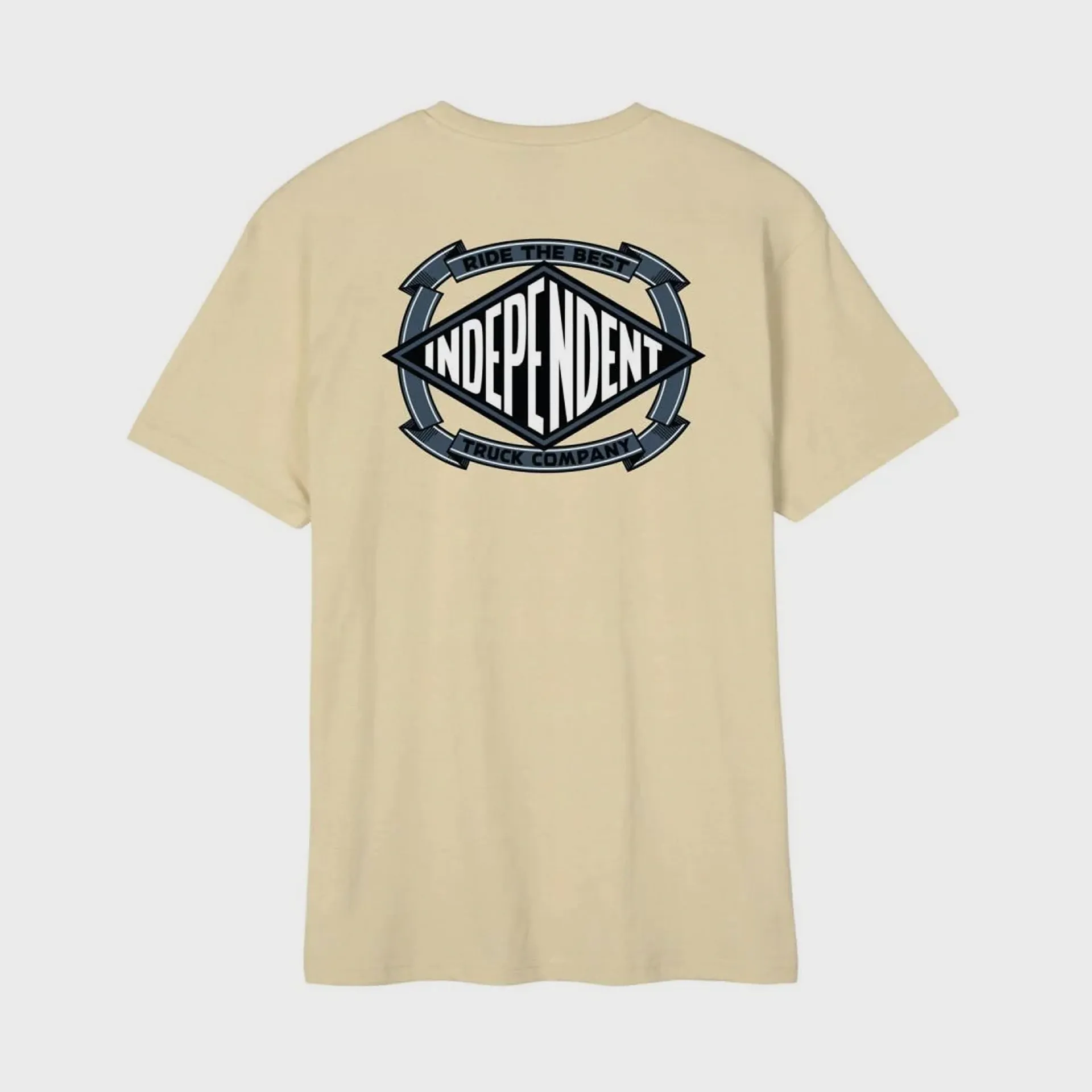 Independent Mens Summit Scroll T-Shirt - Sand