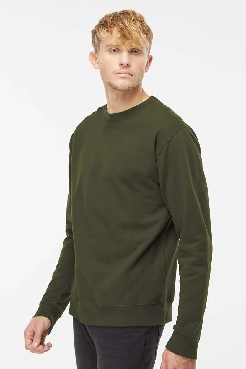 Independent Trading Company Mens Crewneck Sweatshirt - Army Green
