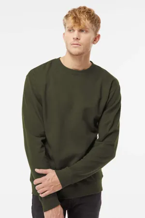 Independent Trading Company Mens Crewneck Sweatshirt - Army Green
