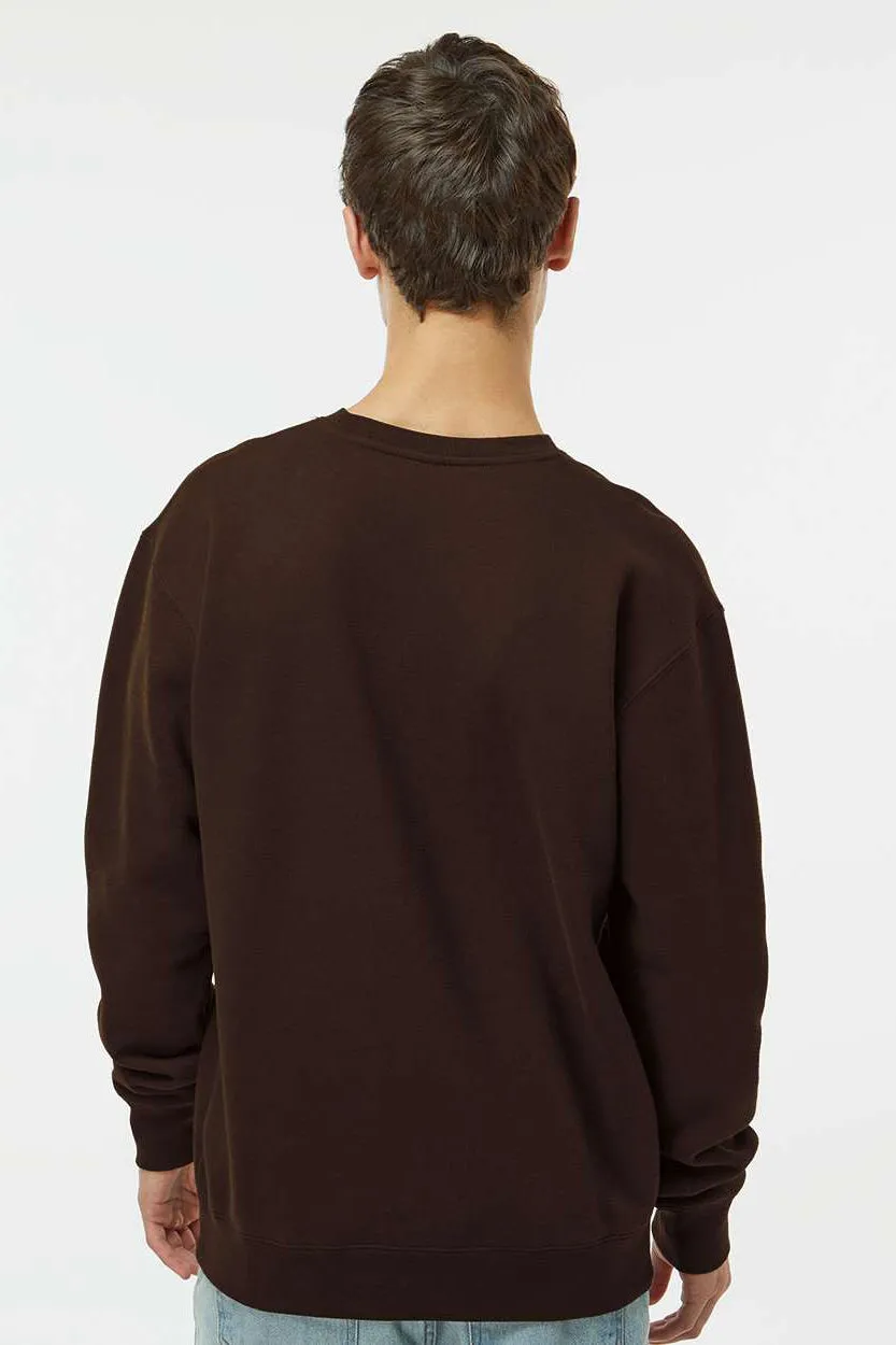 Independent Trading Company Mens Crewneck Sweatshirt - Brown