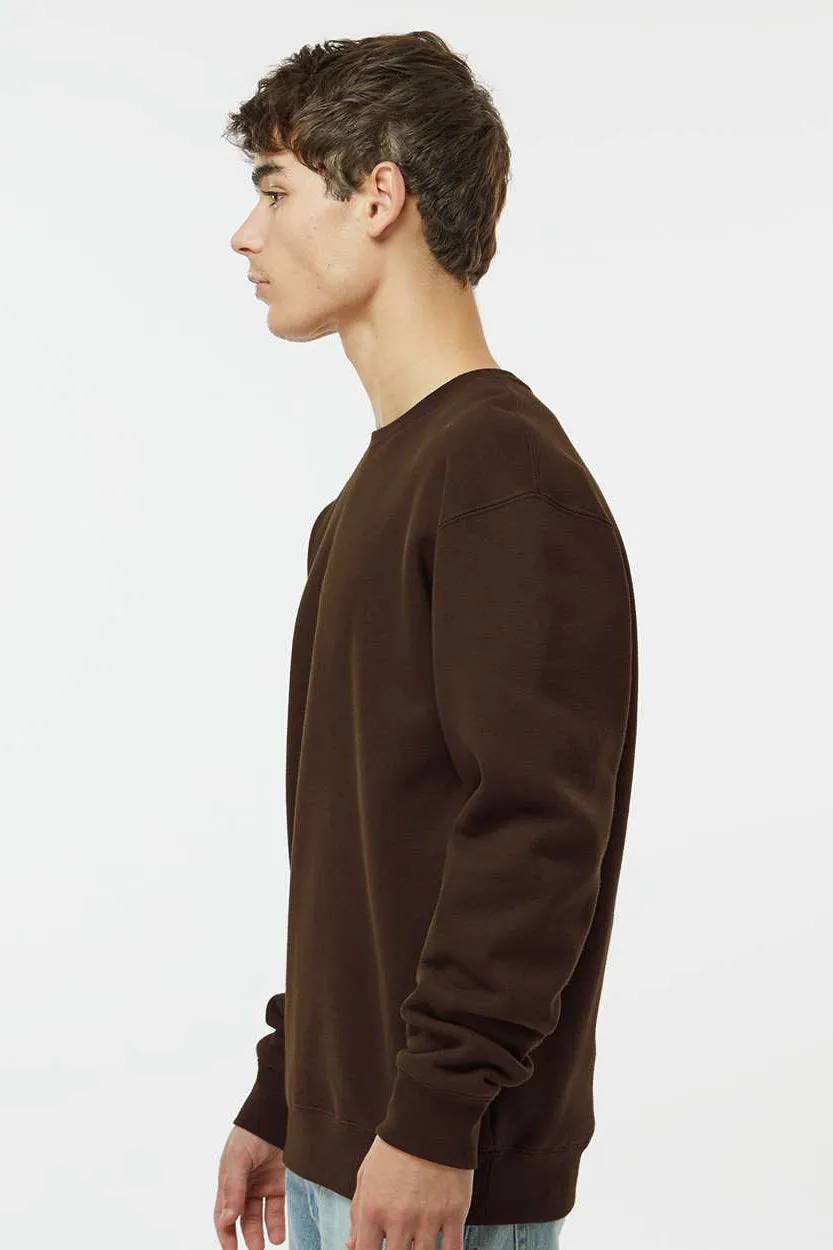 Independent Trading Company Mens Crewneck Sweatshirt - Brown