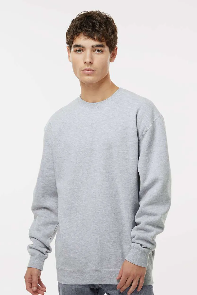 Independent Trading Company Mens Crewneck Sweatshirt - Heather Grey