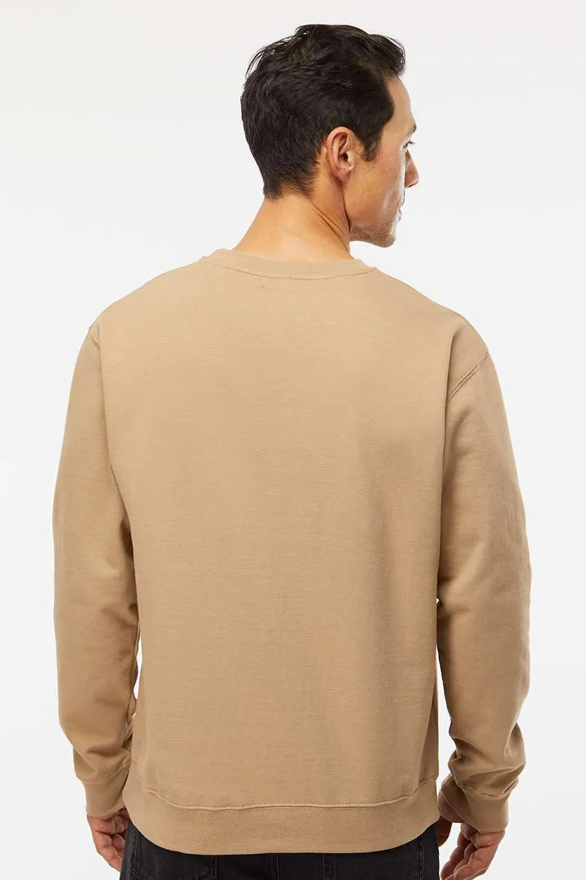 Independent Trading Company Mens Crewneck Sweatshirt - Sandstone Brown