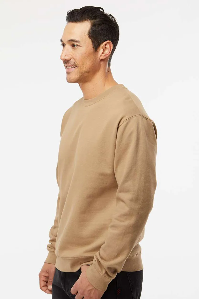 Independent Trading Company Mens Crewneck Sweatshirt - Sandstone Brown