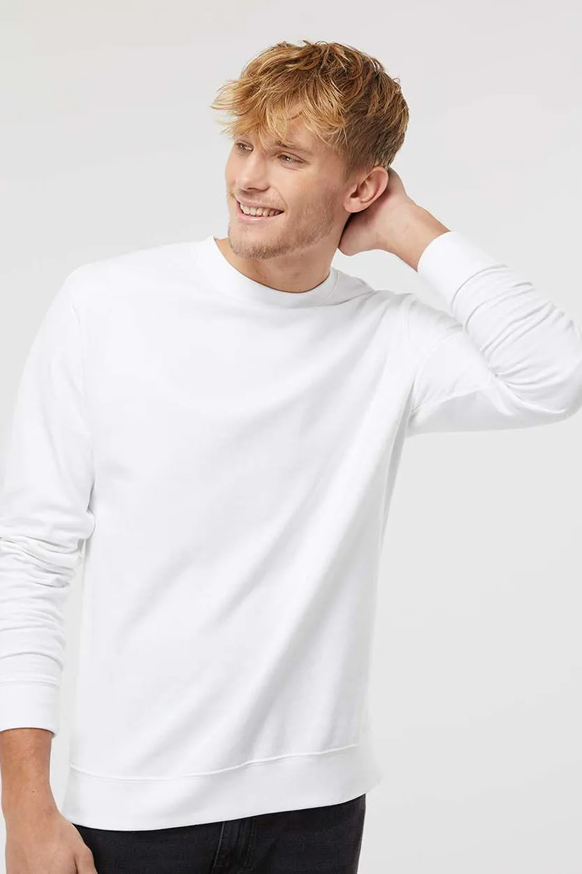 Independent Trading Company Mens Crewneck Sweatshirt - White