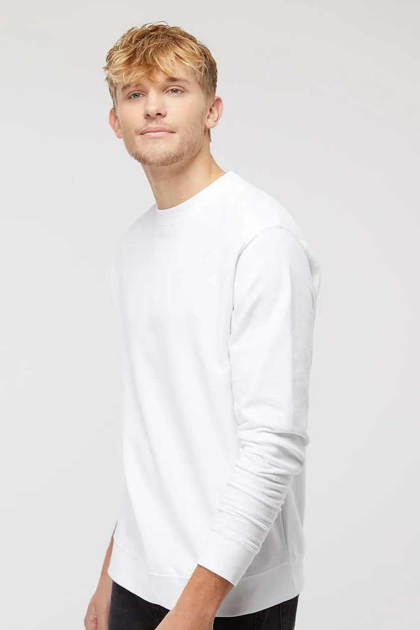 Independent Trading Company Mens Crewneck Sweatshirt - White