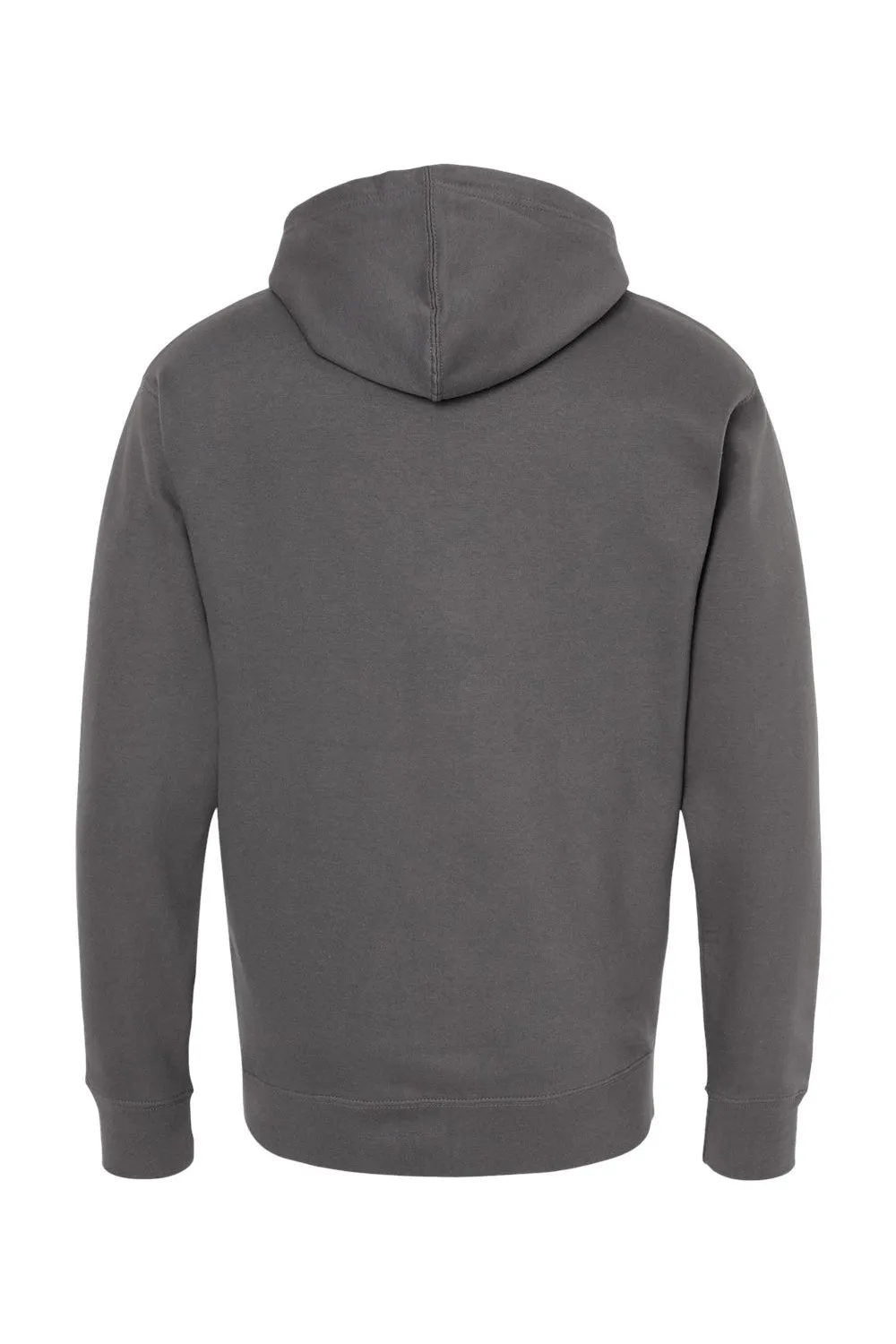 Independent Trading Company Mens Full Zip Hooded Sweatshirt Hoodie w/ Pockets - Charcoal Grey