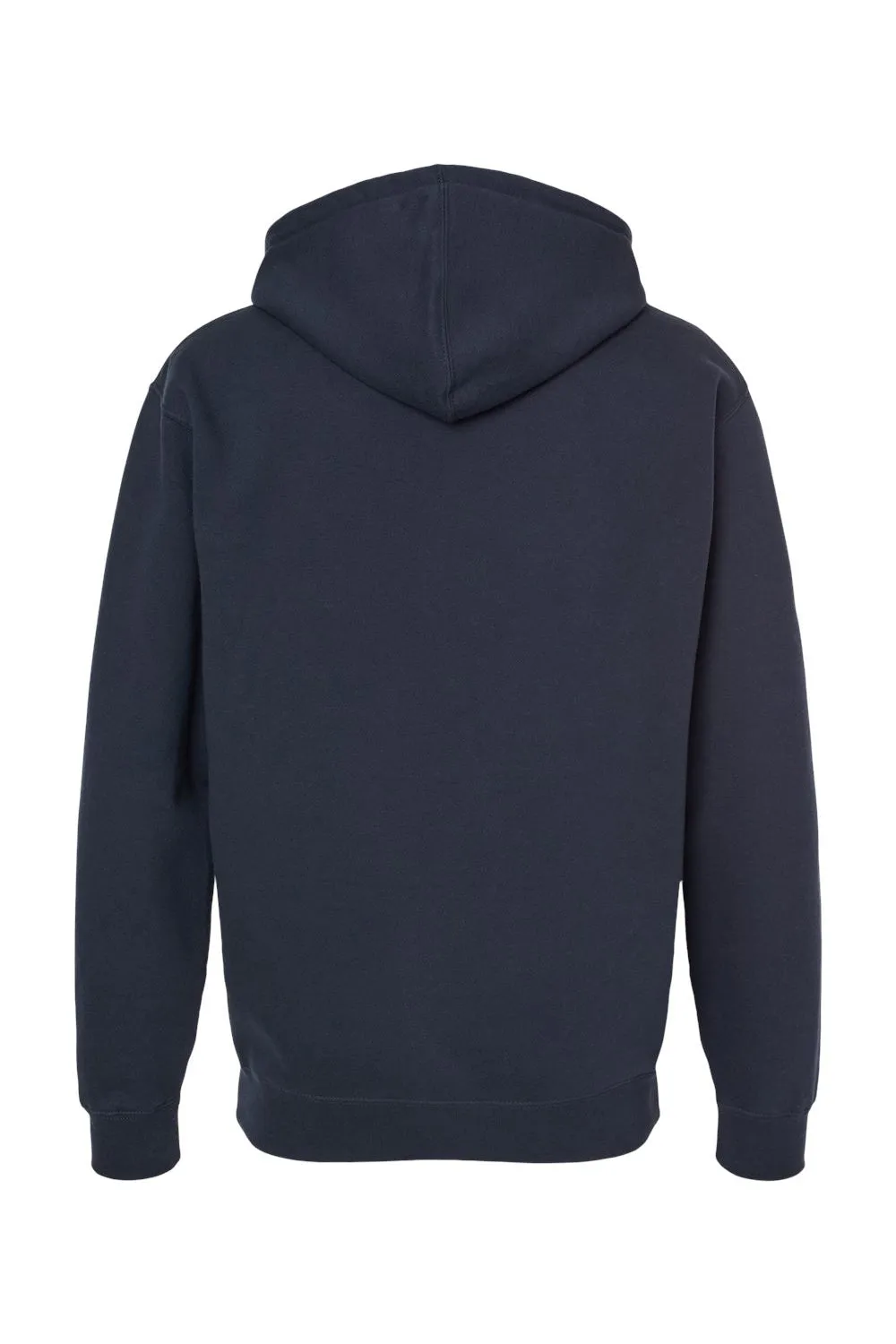 Independent Trading Company Mens Full Zip Hooded Sweatshirt Hoodie w/ Pockets - Navy Blue