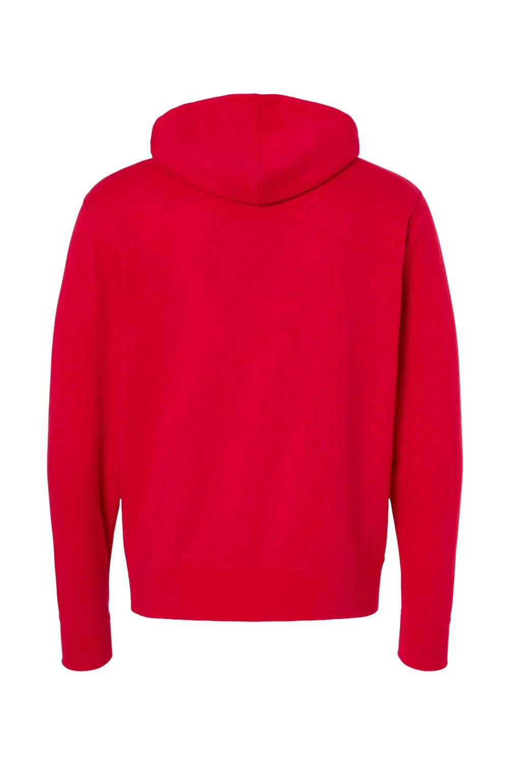 Independent Trading Company Mens Full Zip Hooded Sweatshirt Hoodie w/ Pockets - Red