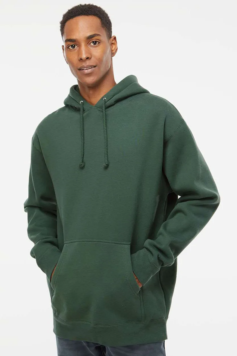 Independent Trading Company Mens Hooded Sweatshirt Hoodie w/ Pouch Pocket - Alpine Green