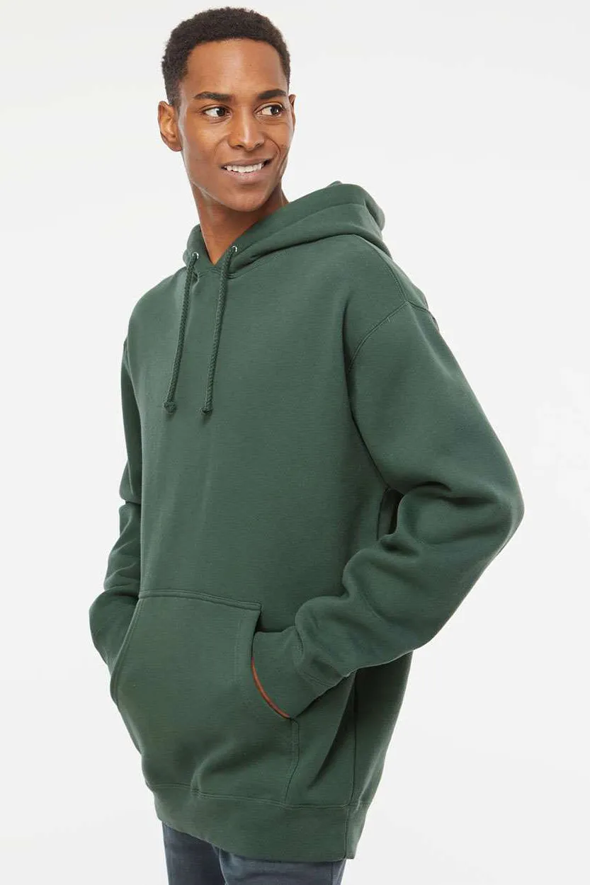 Independent Trading Company Mens Hooded Sweatshirt Hoodie w/ Pouch Pocket - Alpine Green