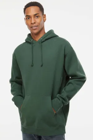 Independent Trading Company Mens Hooded Sweatshirt Hoodie w/ Pouch Pocket - Alpine Green
