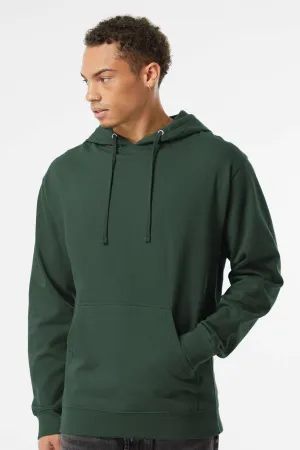 Independent Trading Company Mens Hooded Sweatshirt Hoodie w/ Pouch Pocket - Alpine Green