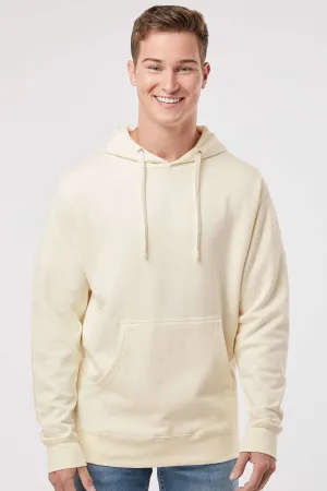 Independent Trading Company Mens Hooded Sweatshirt Hoodie w/ Pouch Pocket - Bone