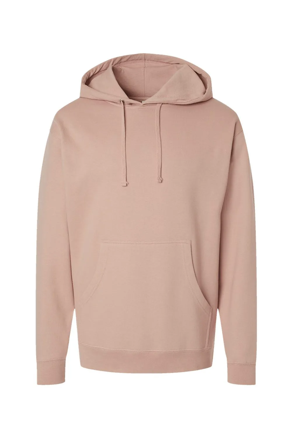 Independent Trading Company Mens Hooded Sweatshirt Hoodie w/ Pouch Pocket - Dusty Pink
