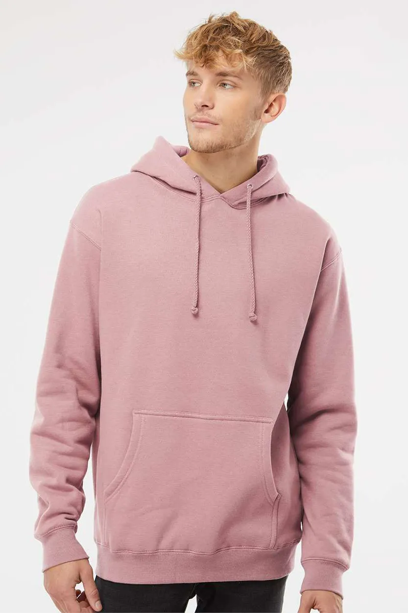 Independent Trading Company Mens Hooded Sweatshirt Hoodie w/ Pouch Pocket - Dusty Pink