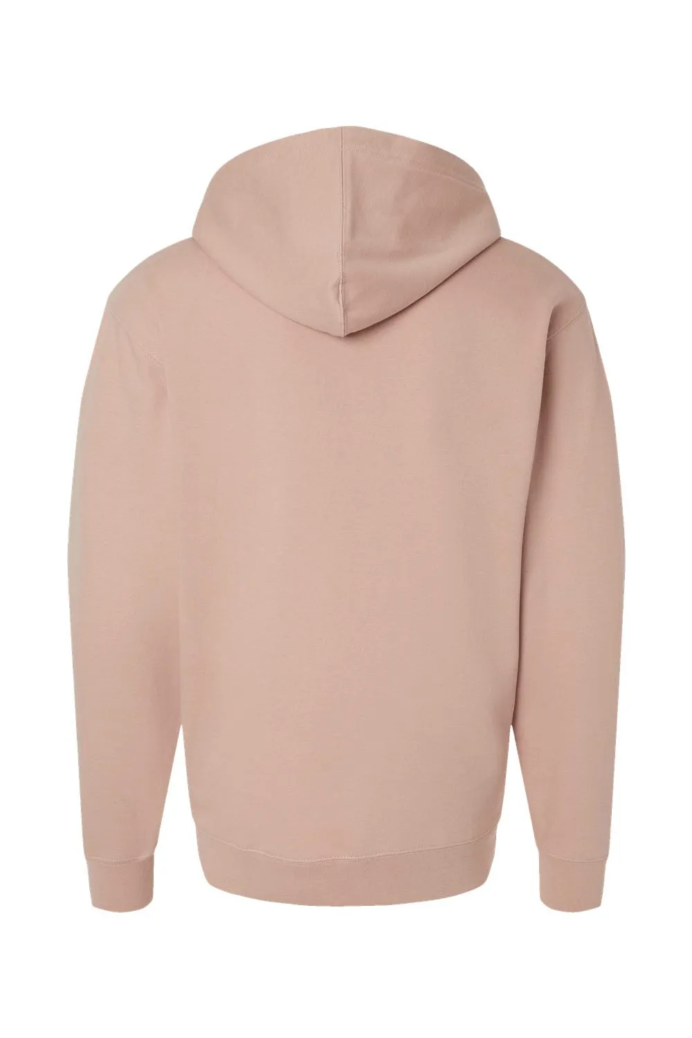 Independent Trading Company Mens Hooded Sweatshirt Hoodie w/ Pouch Pocket - Dusty Pink