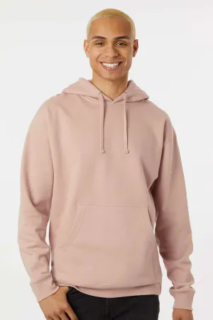 Independent Trading Company Mens Hooded Sweatshirt Hoodie w/ Pouch Pocket - Dusty Pink