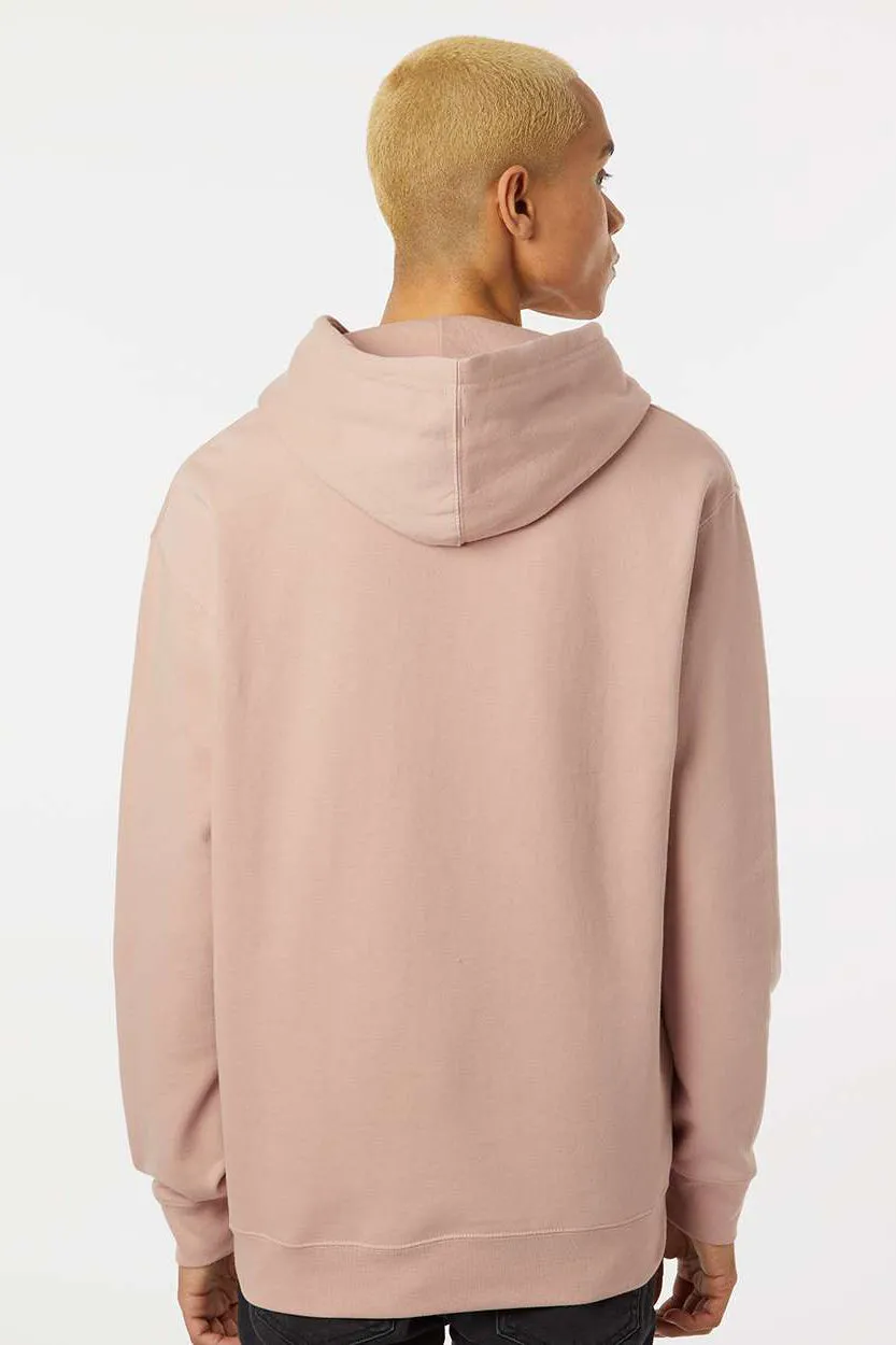 Independent Trading Company Mens Hooded Sweatshirt Hoodie w/ Pouch Pocket - Dusty Pink