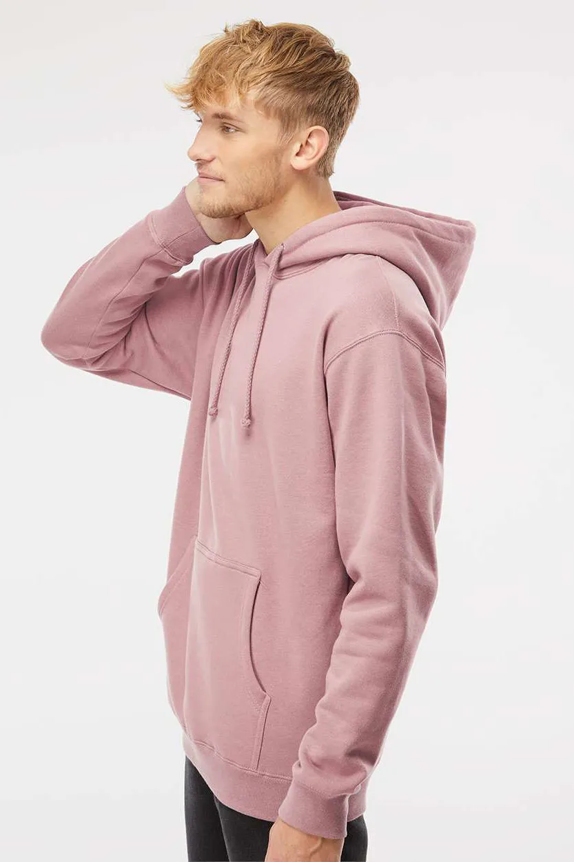 Independent Trading Company Mens Hooded Sweatshirt Hoodie w/ Pouch Pocket - Dusty Pink