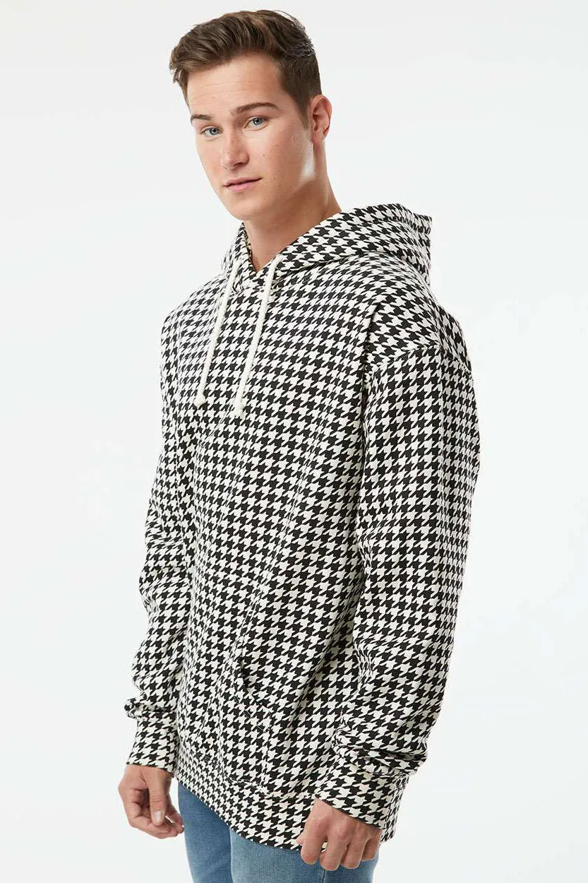Independent Trading Company Mens Hooded Sweatshirt Hoodie w/ Pouch Pocket - Houndstooth