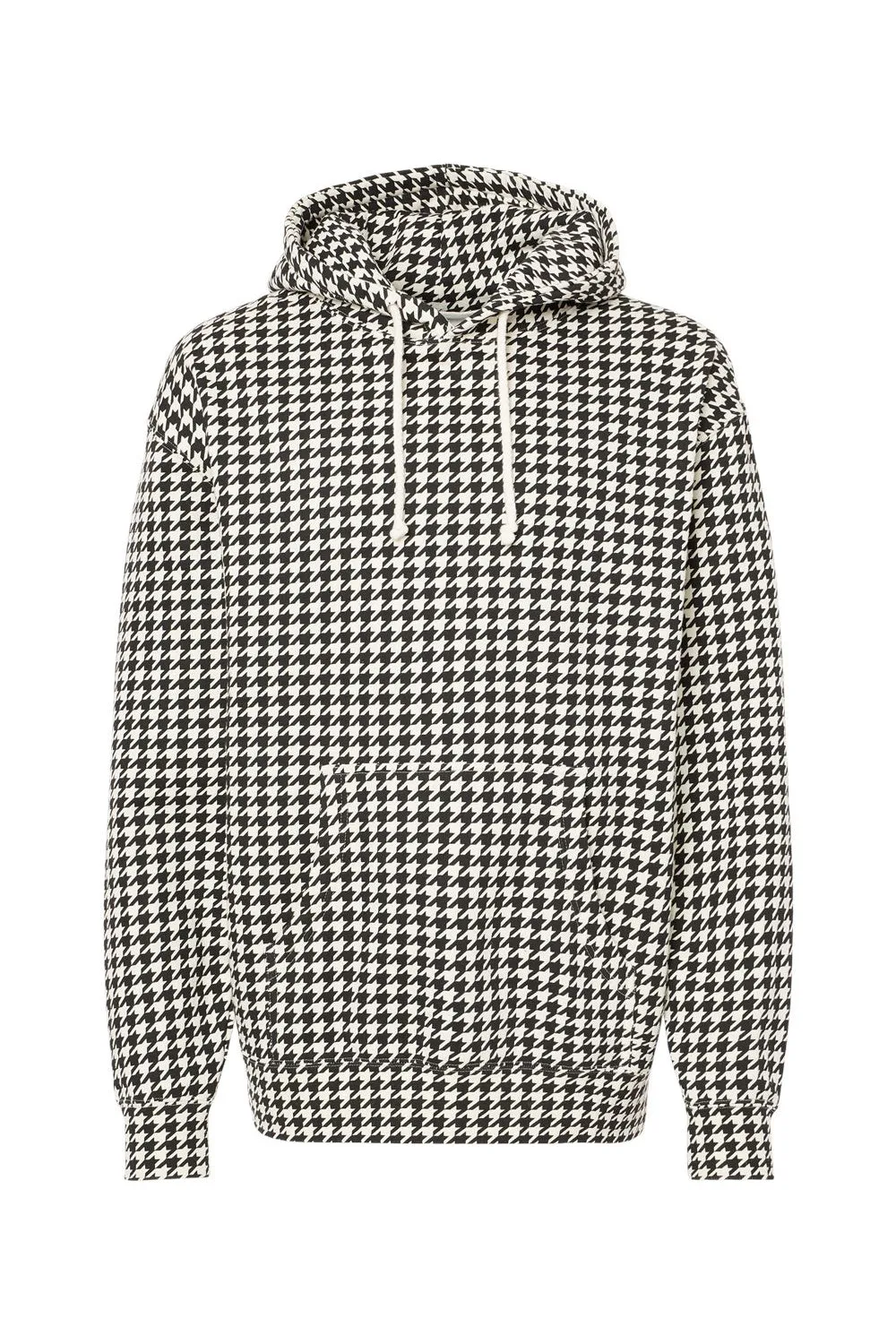 Independent Trading Company Mens Hooded Sweatshirt Hoodie w/ Pouch Pocket - Houndstooth