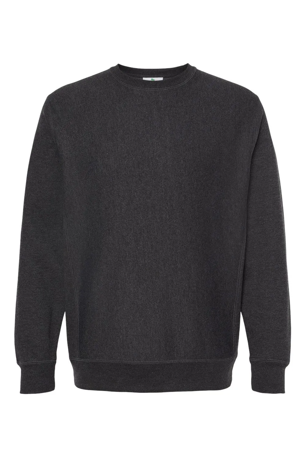 Independent Trading Company Mens Legend Crewneck Sweatshirt - Heather Charcoal Grey