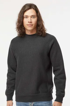 Independent Trading Company Mens Legend Crewneck Sweatshirt - Heather Charcoal Grey