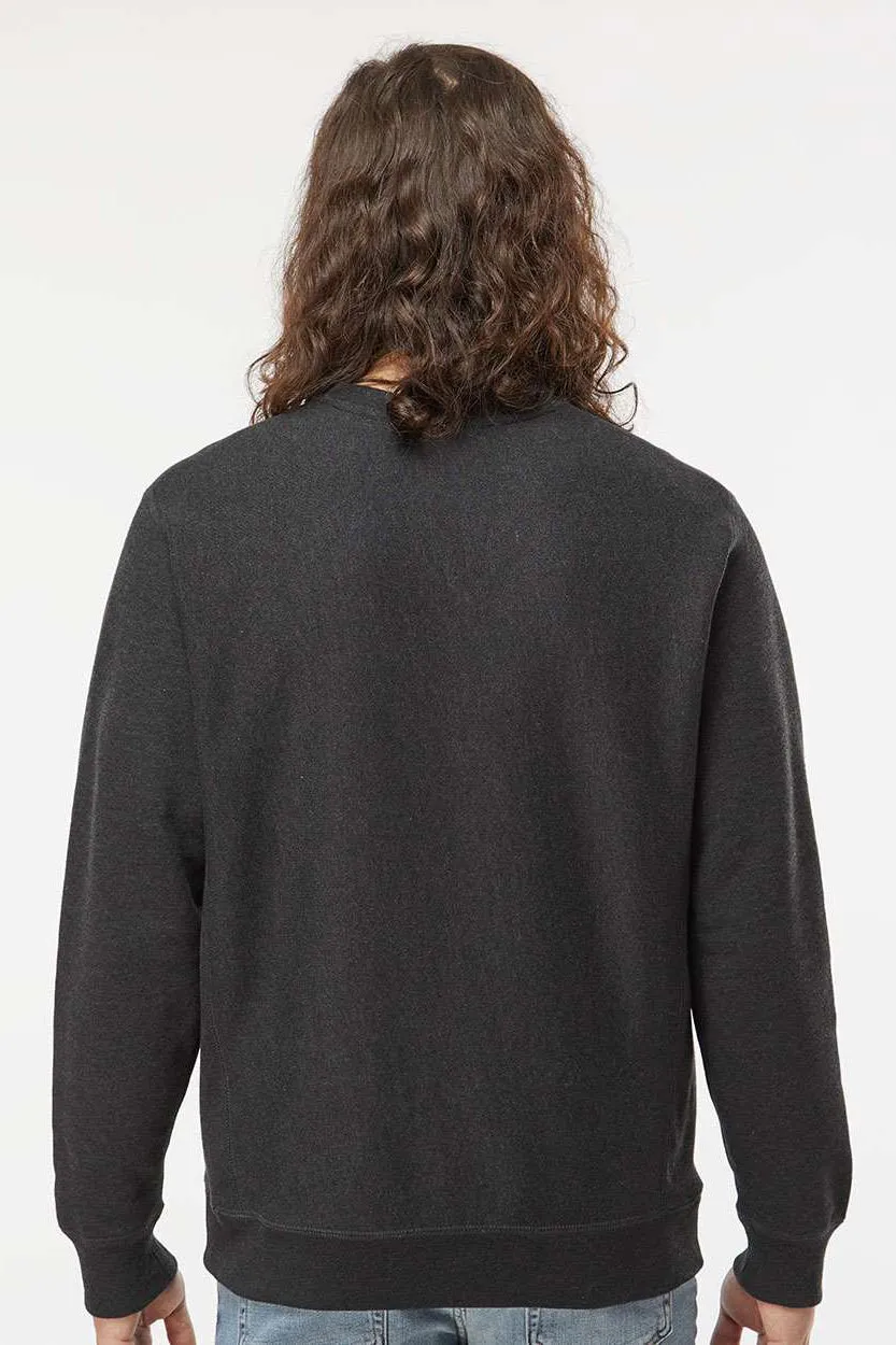 Independent Trading Company Mens Legend Crewneck Sweatshirt - Heather Charcoal Grey