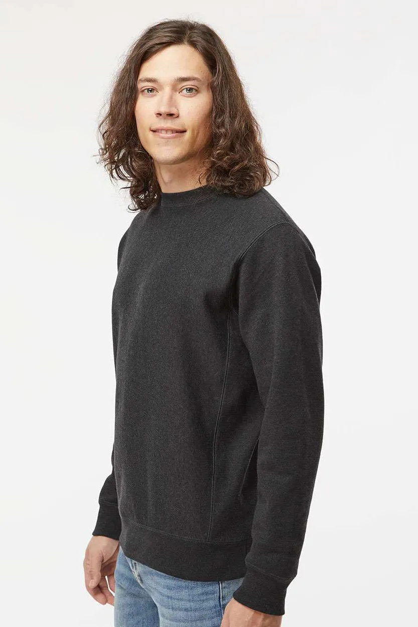 Independent Trading Company Mens Legend Crewneck Sweatshirt - Heather Charcoal Grey