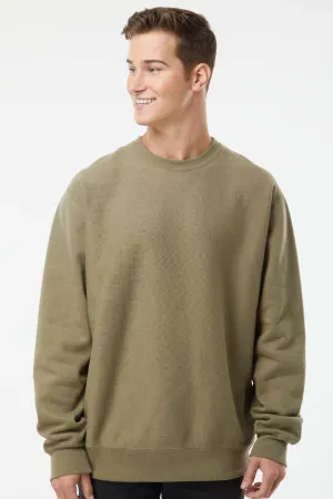 Independent Trading Company Mens Legend Crewneck Sweatshirt - Olive Green