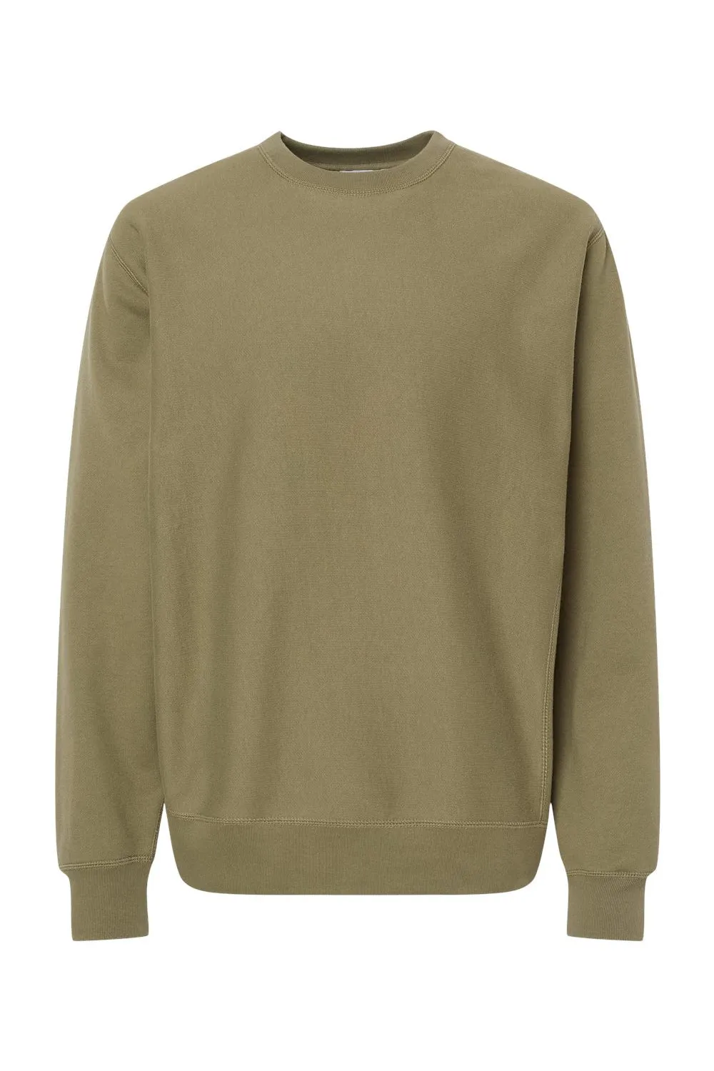 Independent Trading Company Mens Legend Crewneck Sweatshirt - Olive Green