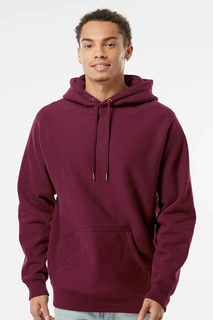 Independent Trading Company Mens Legend Hooded Sweatshirt Hoodie w/ Pouch Pocket - Maroon
