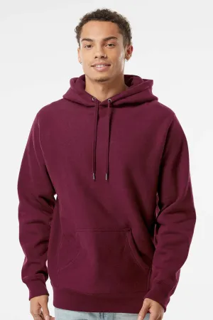 Independent Trading Company Mens Legend Hooded Sweatshirt Hoodie w/ Pouch Pocket - Maroon