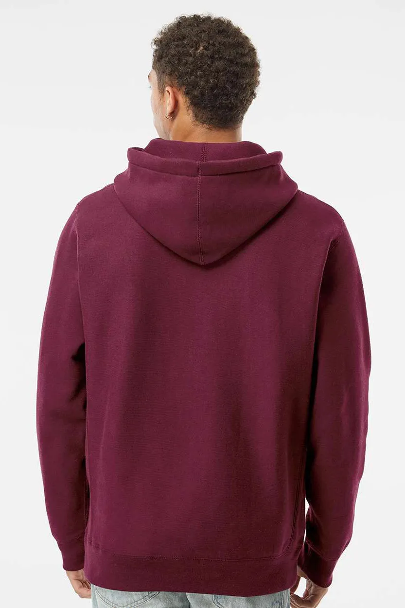 Independent Trading Company Mens Legend Hooded Sweatshirt Hoodie w/ Pouch Pocket - Maroon