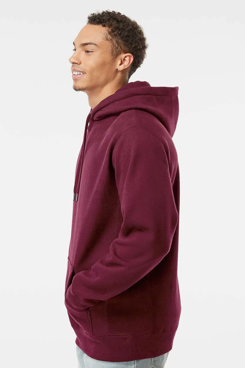 Independent Trading Company Mens Legend Hooded Sweatshirt Hoodie w/ Pouch Pocket - Maroon