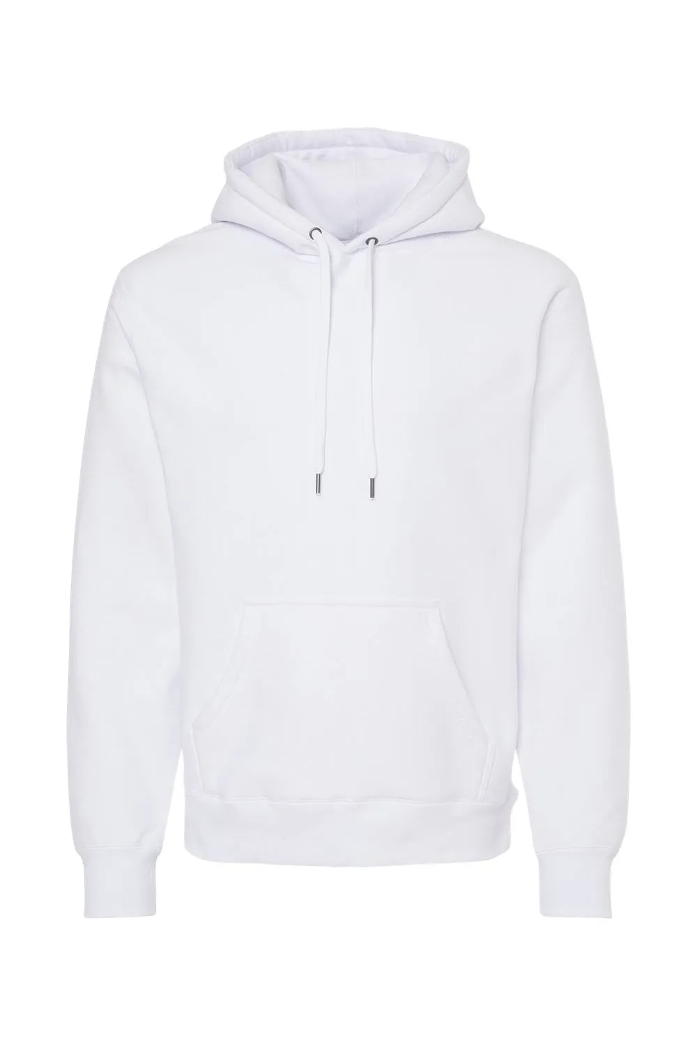 Independent Trading Company Mens Legend Hooded Sweatshirt Hoodie w/ Pouch Pocket - White
