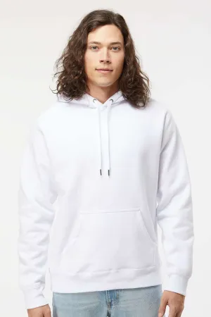 Independent Trading Company Mens Legend Hooded Sweatshirt Hoodie w/ Pouch Pocket - White