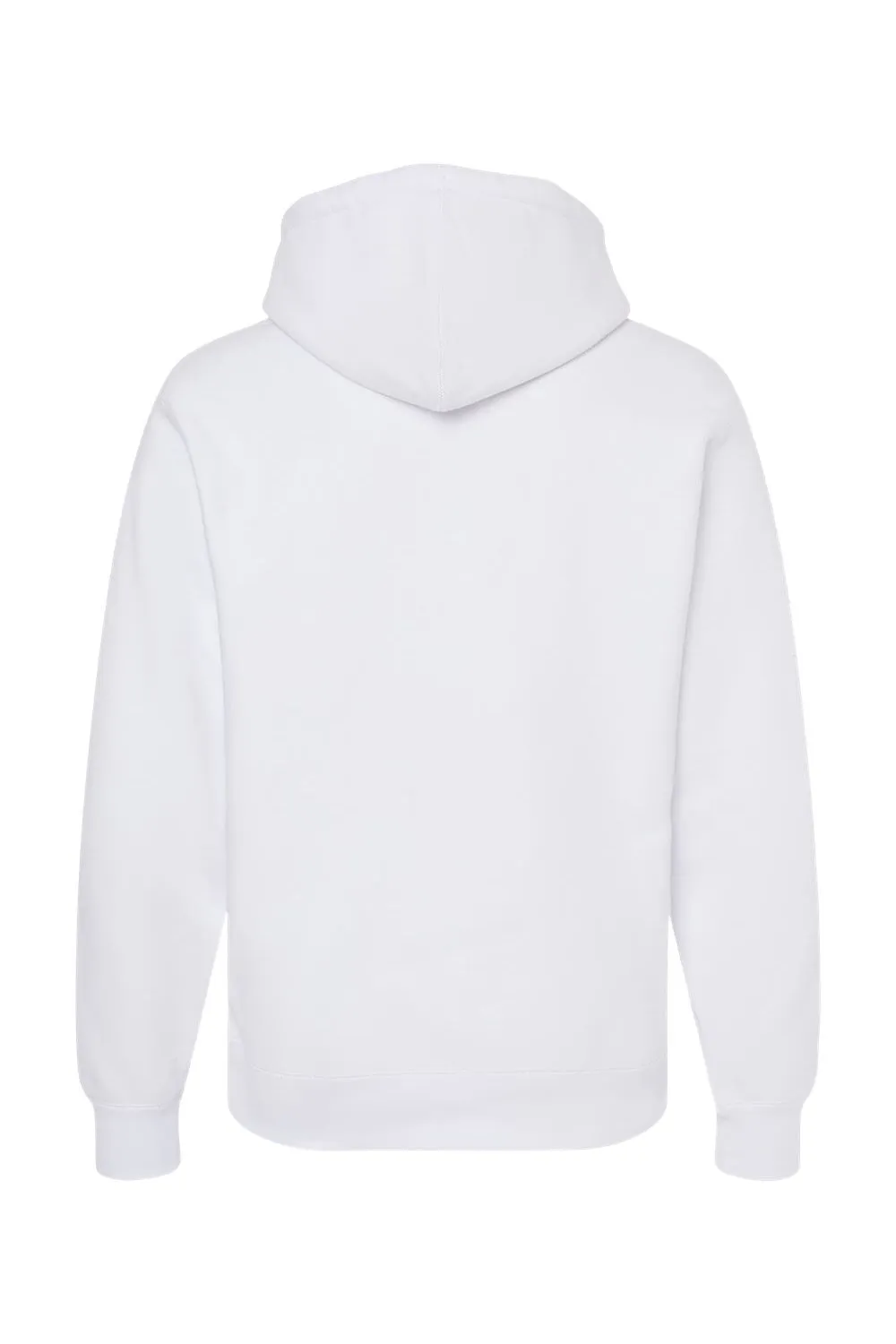Independent Trading Company Mens Legend Hooded Sweatshirt Hoodie w/ Pouch Pocket - White