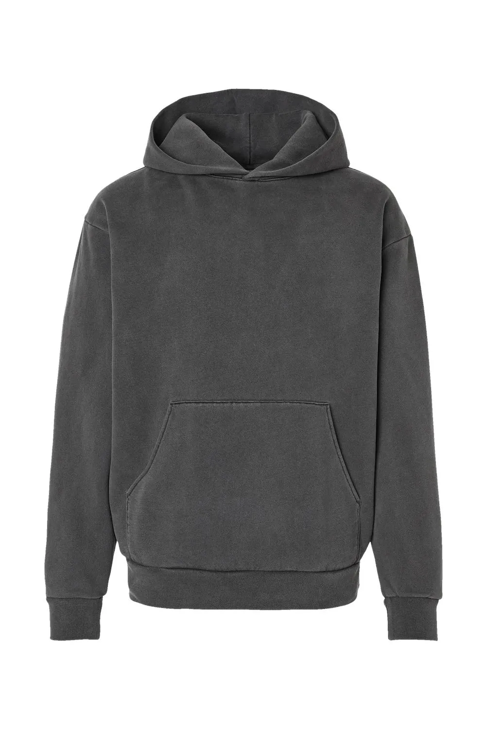 Independent Trading Company Mens Mainstreet Hooded Sweatshirt Hoodie w/ Pouch Pocket - Pigment Black